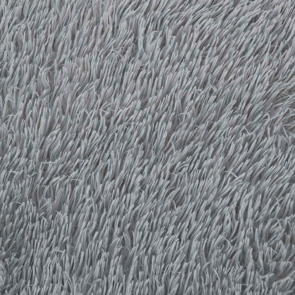 Tappeto Shaggy a Pelo Lungo NAVARRA Grigio Argento 130x200cm - homemem39