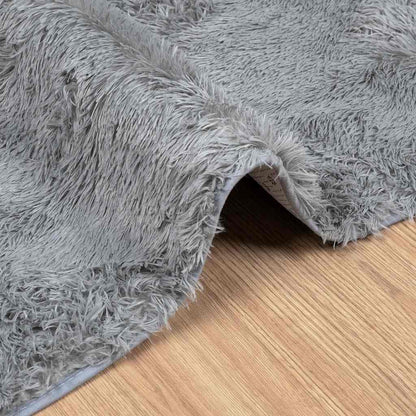 Tappeto Shaggy a Pelo Lungo NAVARRA Grigio Argento 160x230cm