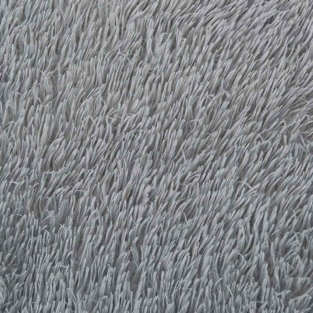 Tappeto Shaggy a Pelo Lungo NAVARRA Grigio Argento 200x290cm - homemem39