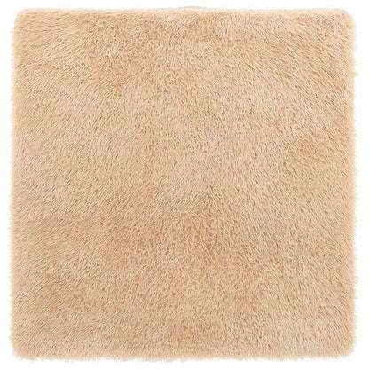 Tappeto Shaggy a Pelo Lungo NAVARRA Beige 120x120 cm poliestere - homemem39