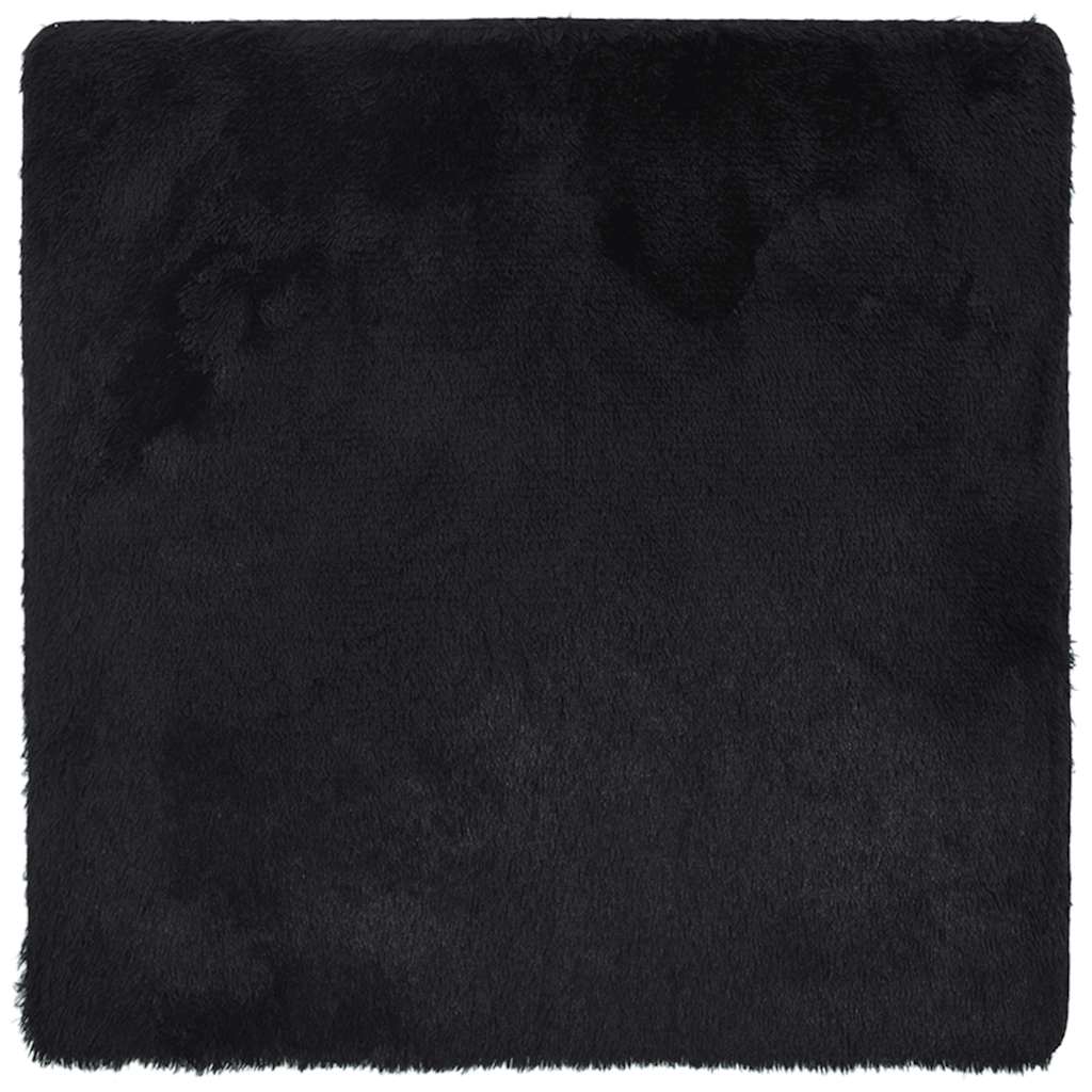 Tappeto Shaggy a Pelo Lungo NAVARRA Nero 120x120 cm poliestere - homemem39