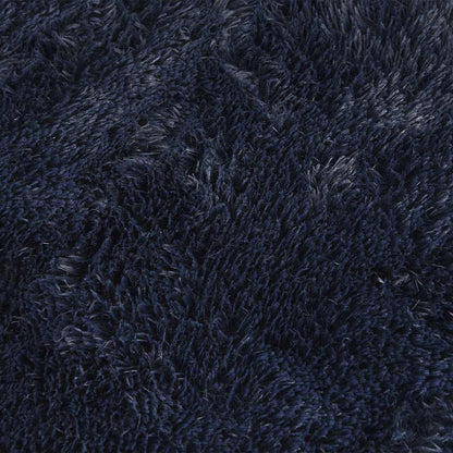 Tappeto Shaggy a Pelo Lungo NAVARRA Blu Marino 120x120 cm