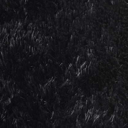 Tappeto Shaggy a Pelo Lungo NAVARRA Nero 160x160 cm poliestere - homemem39