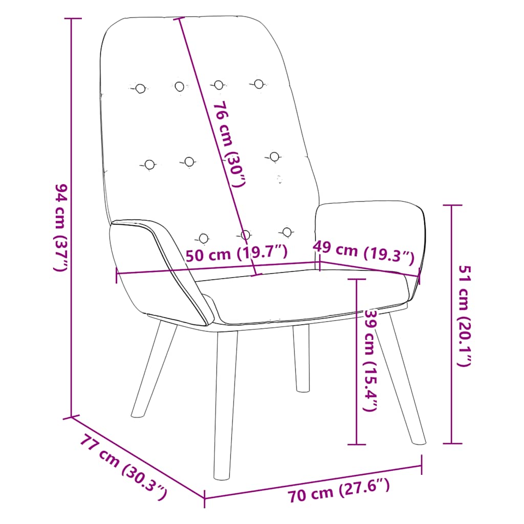 Sedia Relax Grigio Chiaro in Velluto - homemem39