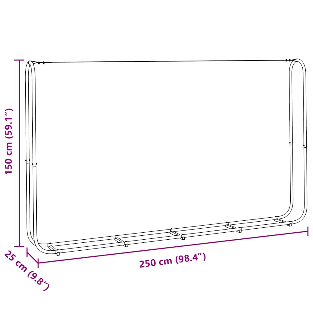 Rastrelliera per Legna 250x25x150 cm in Acciaio Zincato