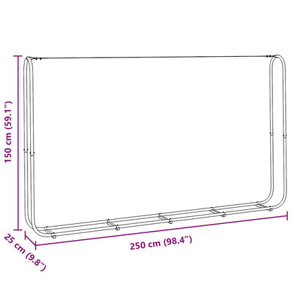 Rastrelliera per Legna 250x25x150 cm in Acciaio Zincato