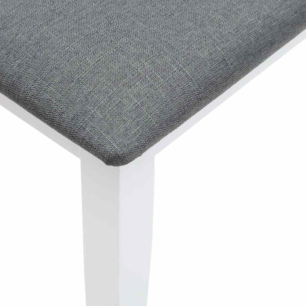 Panca 90 cm Bianco in Legno Massello di Hevea