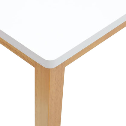 Panca 90 cm Bianco in Legno Massello di Hevea