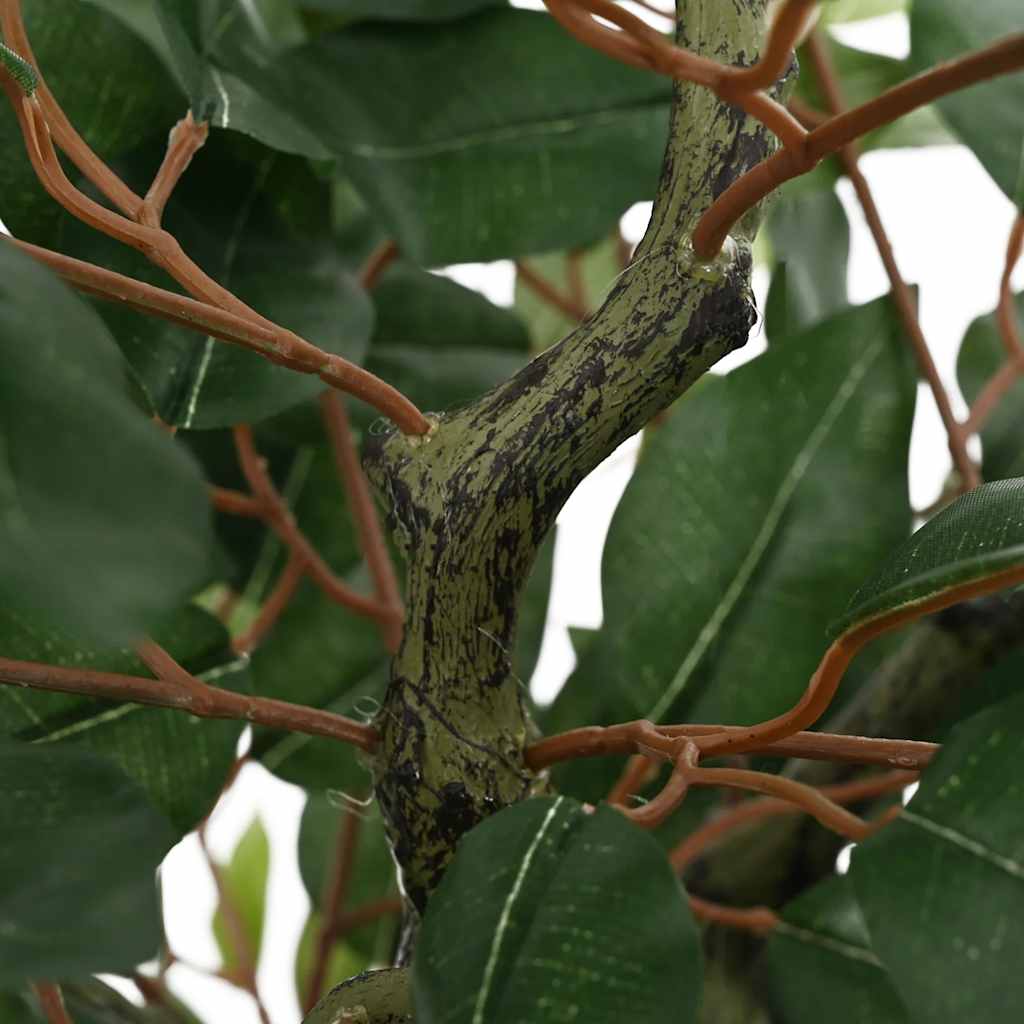 Albero di Ficus Artificiale 480 Foglie 130 cm Verde