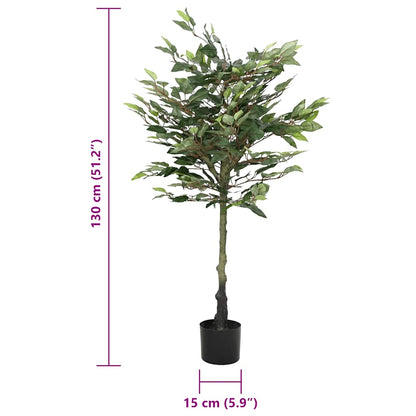 Albero di Ficus Artificiale 480 Foglie 130 cm Verde - homemem39