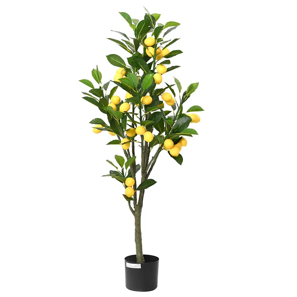 Albero di Limoni Artificiale 136 Foglie 120 cm Verde