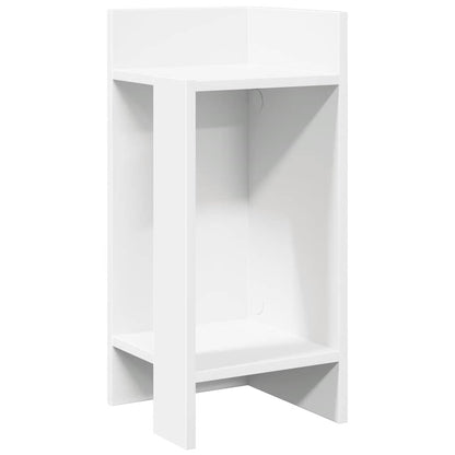 Tavolino Laterale con Ripiano Bianco 25,5x27x60 cm - homemem39