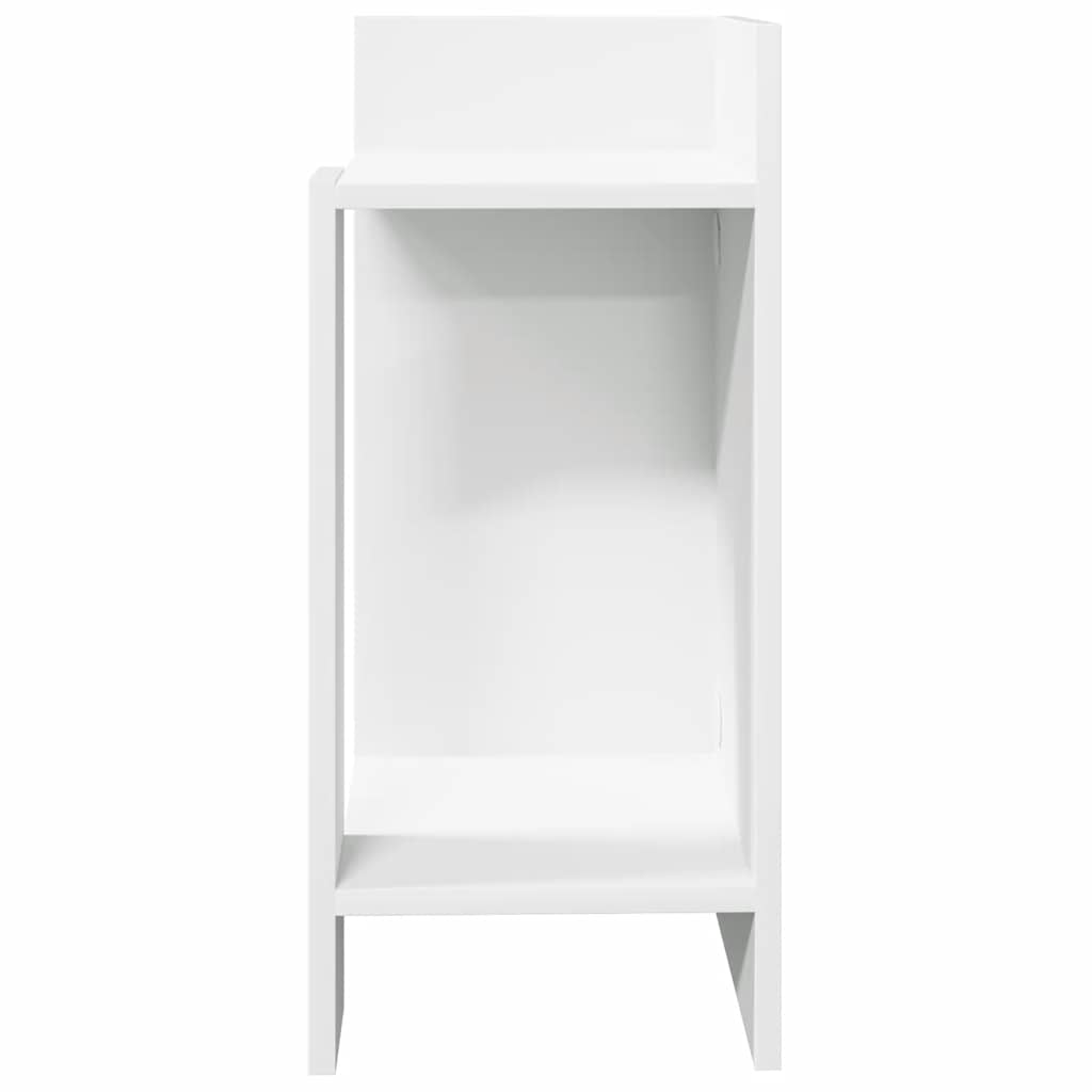 Tavolino Laterale con Ripiano Bianco 25,5x27x60 cm - homemem39