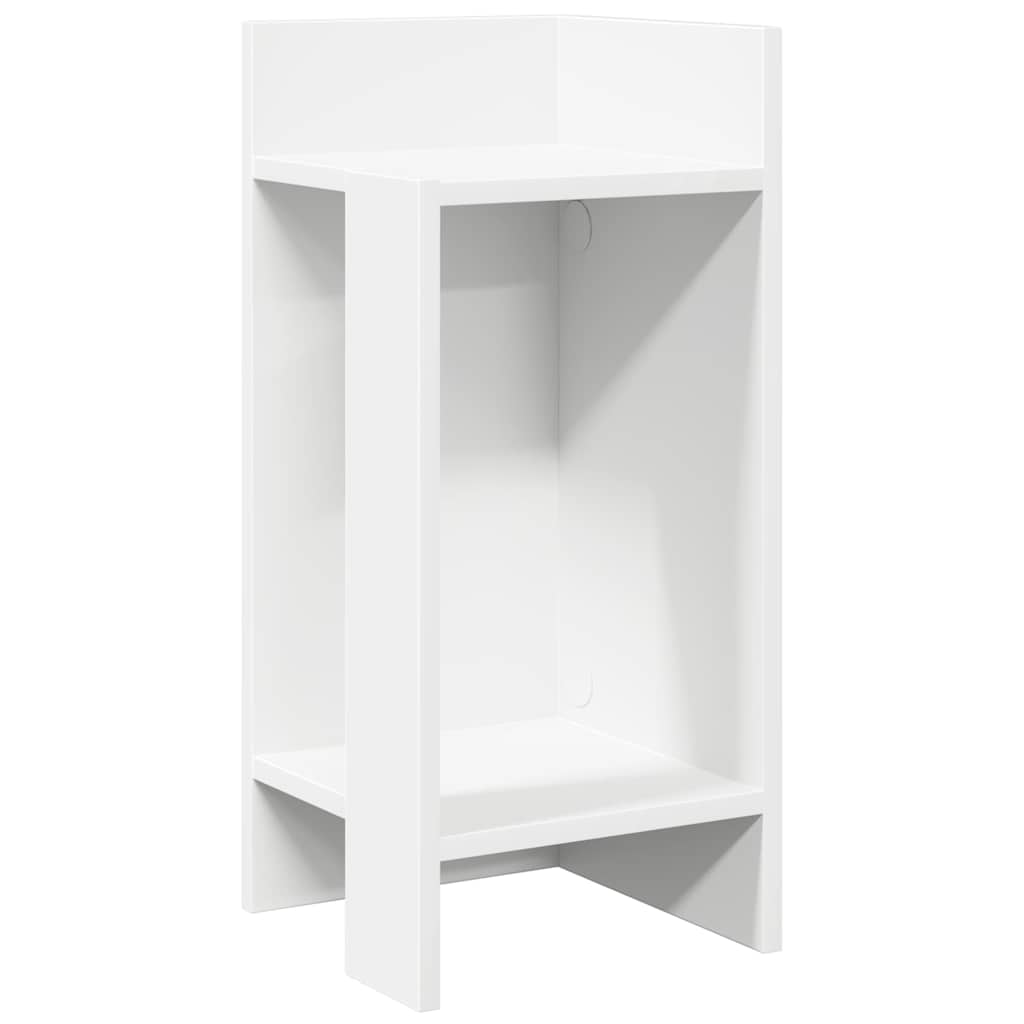 Tavolini Laterali 2pz con Ripiano Bianco 25,5x27x60 cm - homemem39