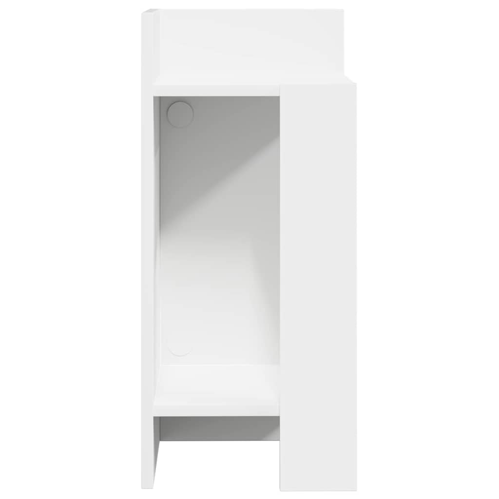 Tavolini Laterali 2pz con Ripiano Bianco 25,5x27x60 cm - homemem39