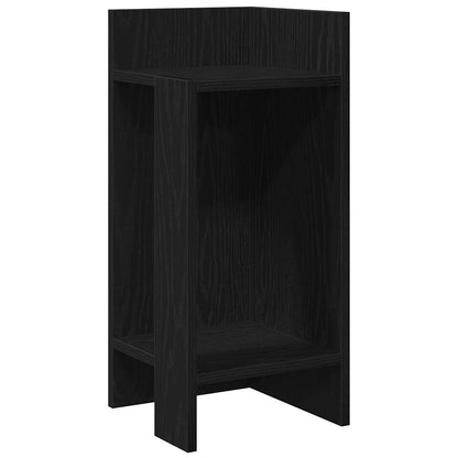 Tavolini Laterali 2pz con Ripiano Nero 25,5x27x60 cm - homemem39