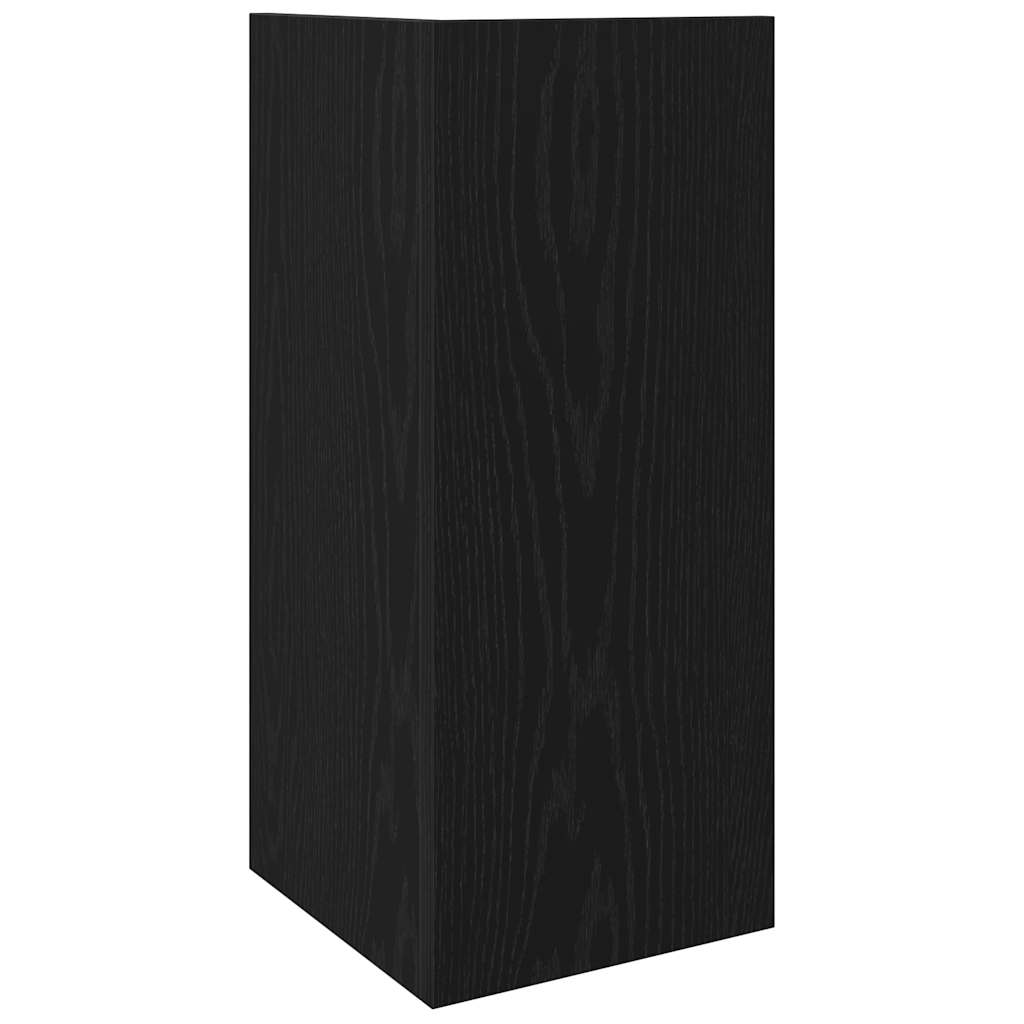 Tavolini Laterali 2pz con Ripiano Nero 25,5x27x60 cm - homemem39