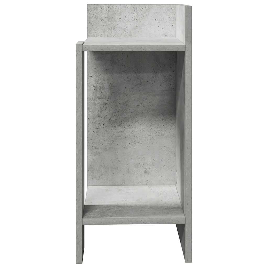 Tavolino Laterale con Ripiano Grigio Cemento 25,5x27x60 cm - homemem39