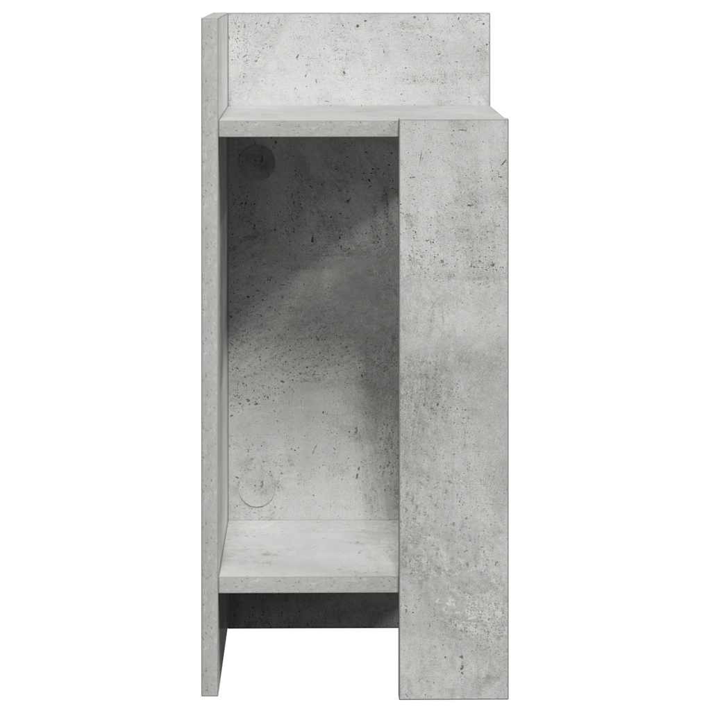 Tavolino Laterale con Ripiano Grigio Cemento 25,5x27x60 cm - homemem39