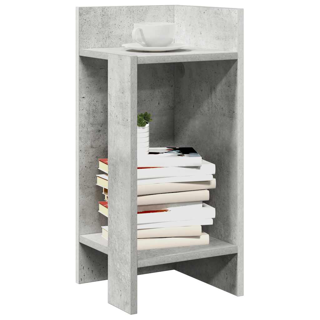 Tavolino Laterale con Ripiano Grigio Cemento 25,5x27x60 cm - homemem39