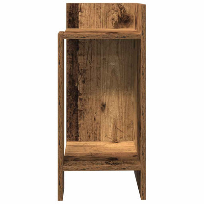 Tavolino Laterale con Ripiano Legno Antico 25,5x27x60 cm