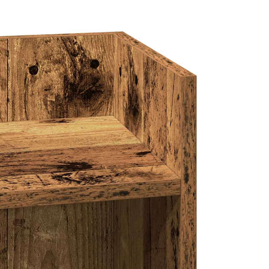 Tavolino Laterale con Ripiano Legno Antico 25,5x27x60 cm