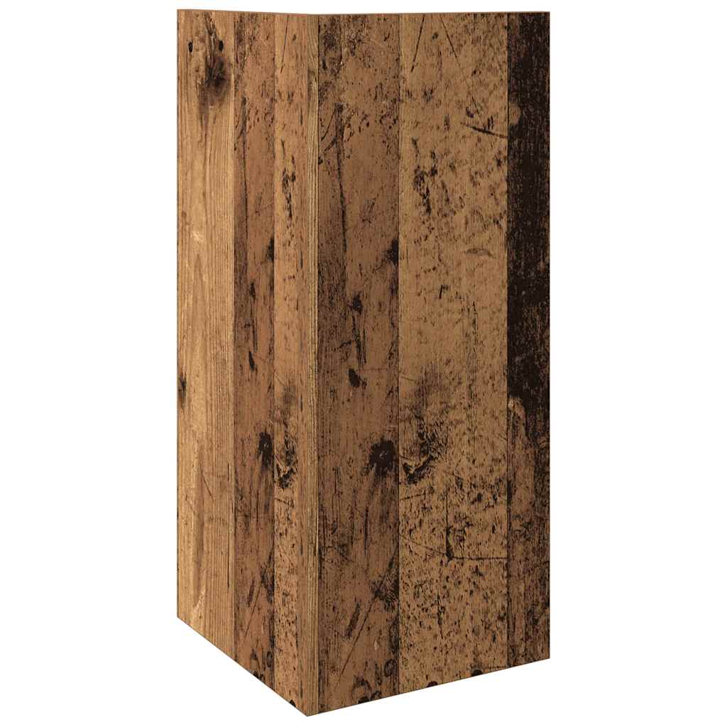 Tavolini Laterali 2 pz con Ripiano Legno Antico 25,5x27x60 cm - homemem39