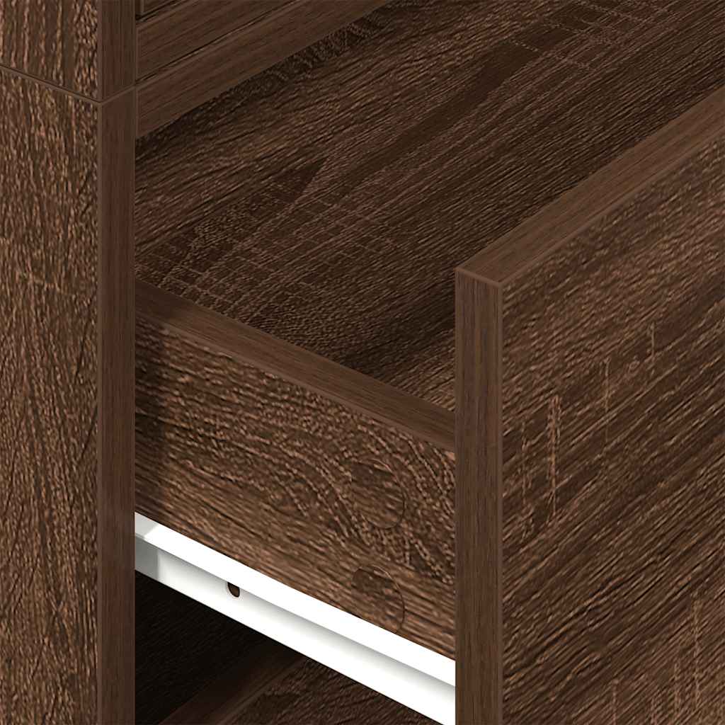 Armadi con 2 Cassetti 2 pz Rovere Marrone 60x31x40cm Truciolato