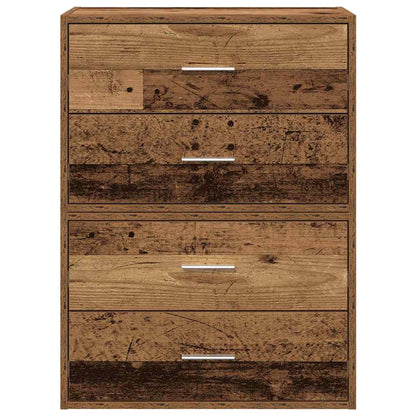 Armadi con 2 Cassetti 2 pz Legno Antico 60x31x40 cm Truciolato