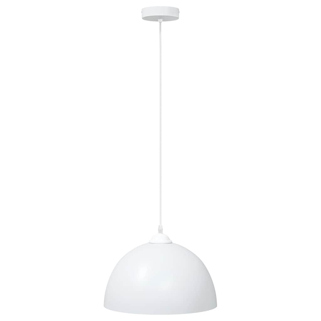 Lampada a Sospensione 2 pz Regolabile E27 Bianco Ø 30cm Metallo