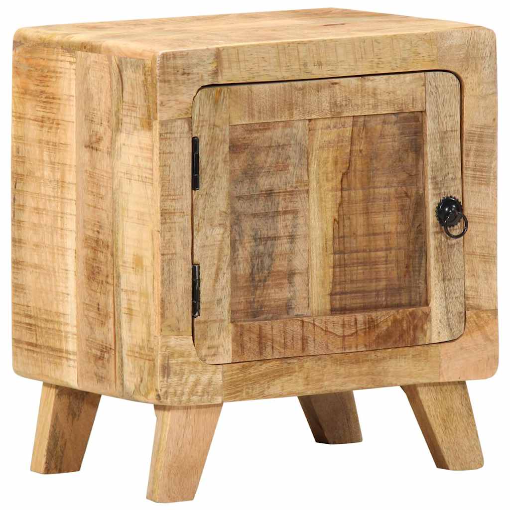 Comodino 40x32x46 cm in Legno Massello di Mango Grezzo