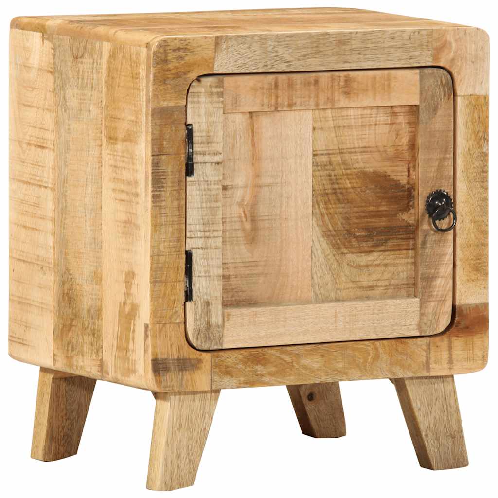 Comodino 40x32x46 cm in Legno Massello di Mango Grezzo