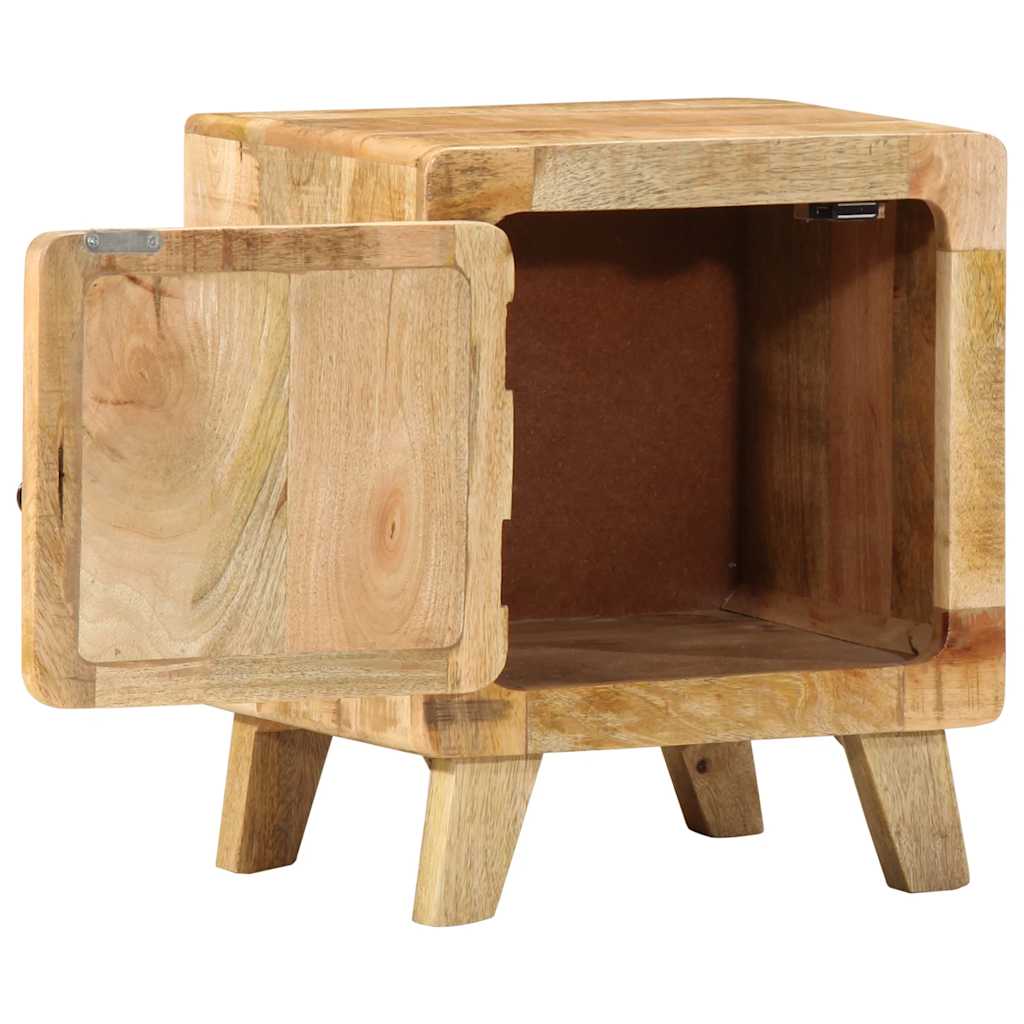 Comodini 2pz 40x32x46 cm in Legno Massello di Mango Grezzo