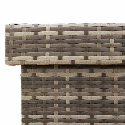 Contenitore da Giardino con Ruote Grigio 110x55x73cm Polyrattan