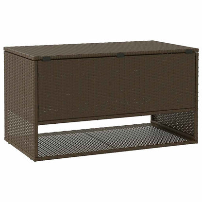 Scatola per Cuscini da Esterno Marrone 100x55x55,5cm Polyrattan