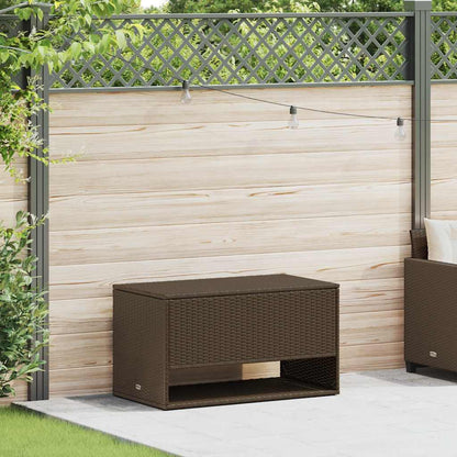 Scatola per Cuscini da Esterno Marrone 100x55x55,5cm Polyrattan