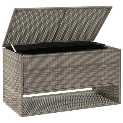 Scatola per Cuscini da Esterno Grigio 100x55x55,5 cm Polyrattan