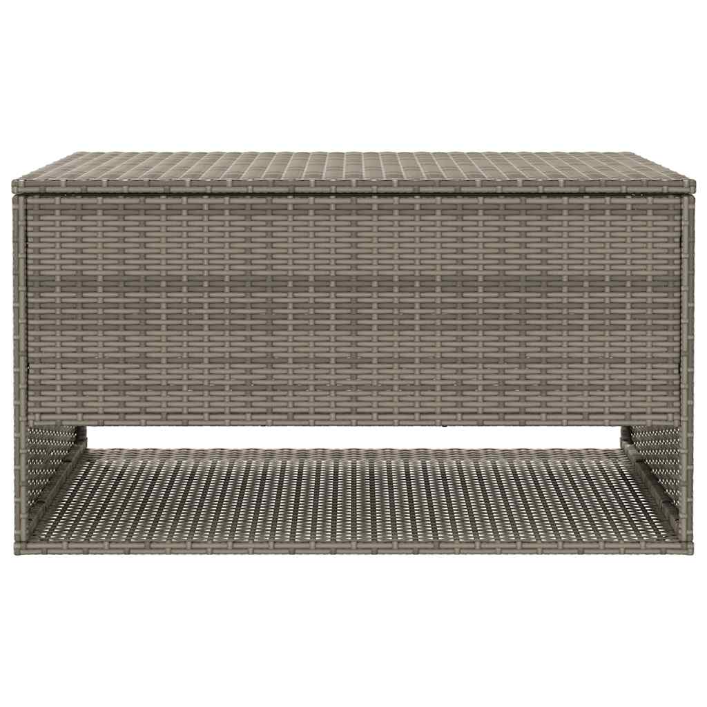 Scatola per Cuscini da Esterno Grigio 100x55x55,5 cm Polyrattan