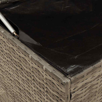 Scatola per Cuscini da Esterno Grigio 100x55x55,5 cm Polyrattan