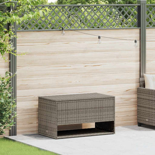 Scatola per Cuscini da Esterno Grigio 100x55x55,5 cm Polyrattan