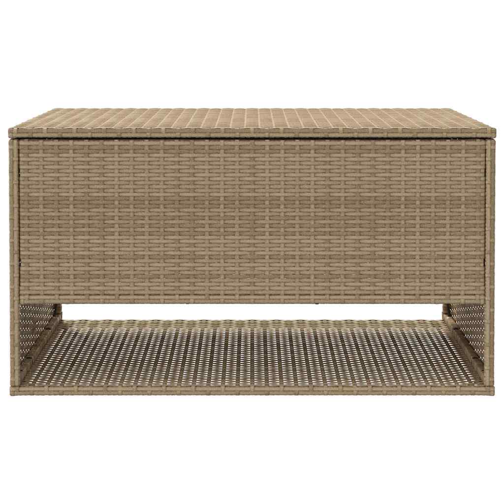 Scatola per Cuscini da Esterno Beige 100x55x55,5 cm Polyrattan