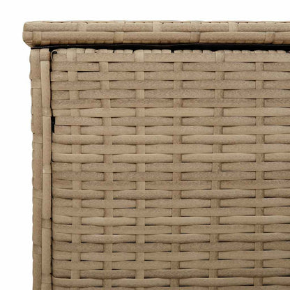 Scatola per Cuscini da Esterno Beige 100x55x55,5 cm Polyrattan