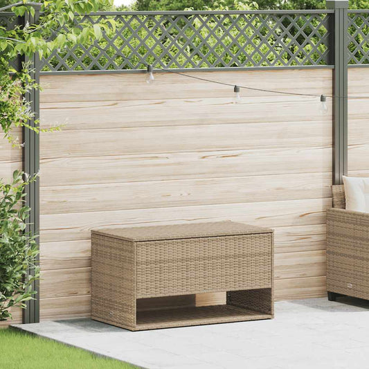 Scatola per Cuscini da Esterno Beige 100x55x55,5 cm Polyrattan