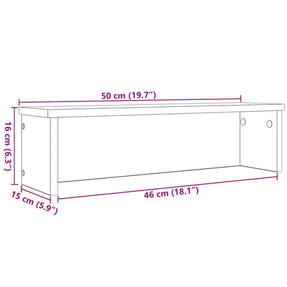 Scaffale da Cucina Impilabile Nera 50x15x16 cm in Truciolato