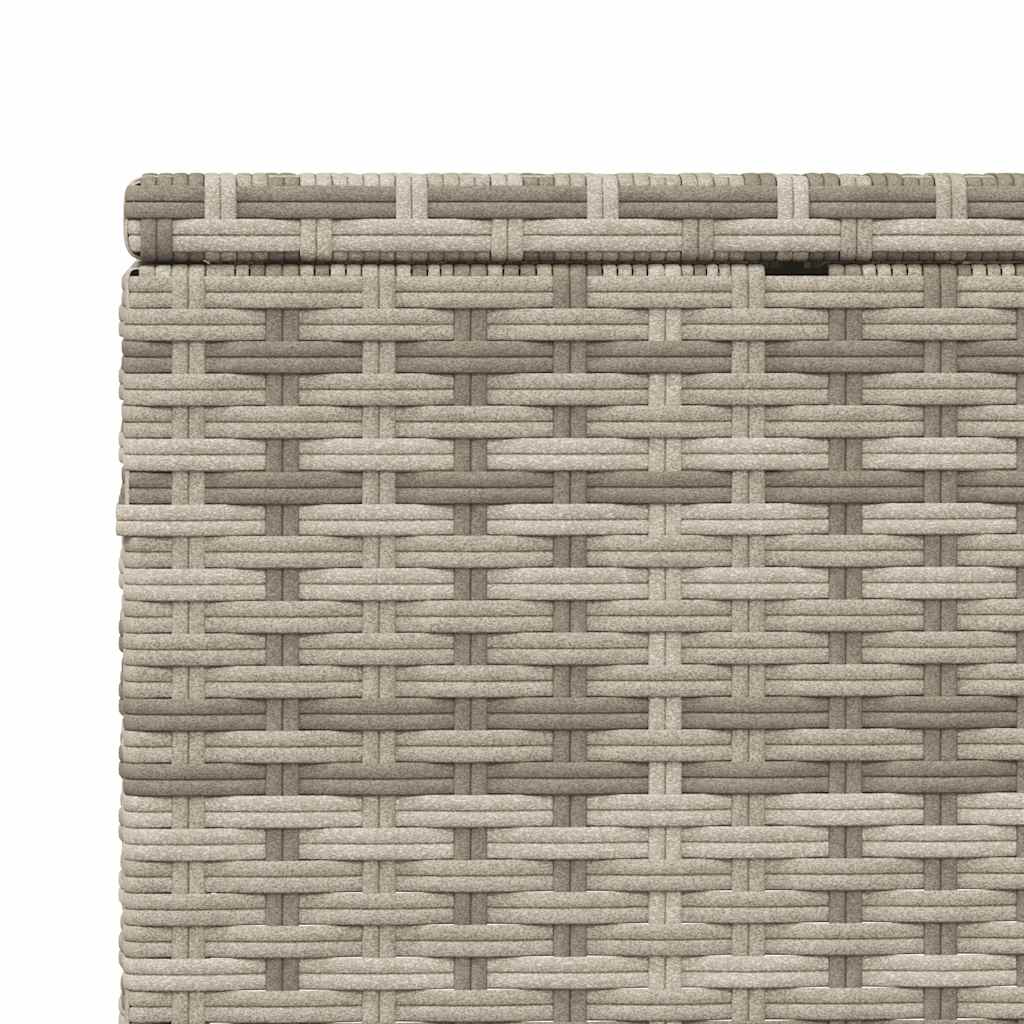 Lettino con Cuscino Galleggiante Grigio Chiaro in Polyrattan - homemem39