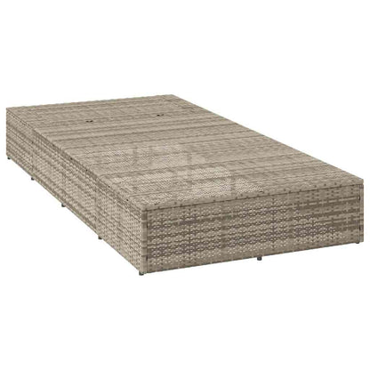 Lettino con Cuscino Galleggiante Grigio Chiaro in Polyrattan - homemem39