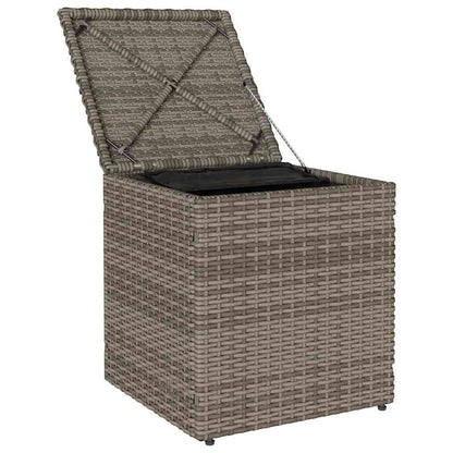 Sgabelli Giardino con Cuscini 2 pz Grigio 40x40x43cm Polyrattan