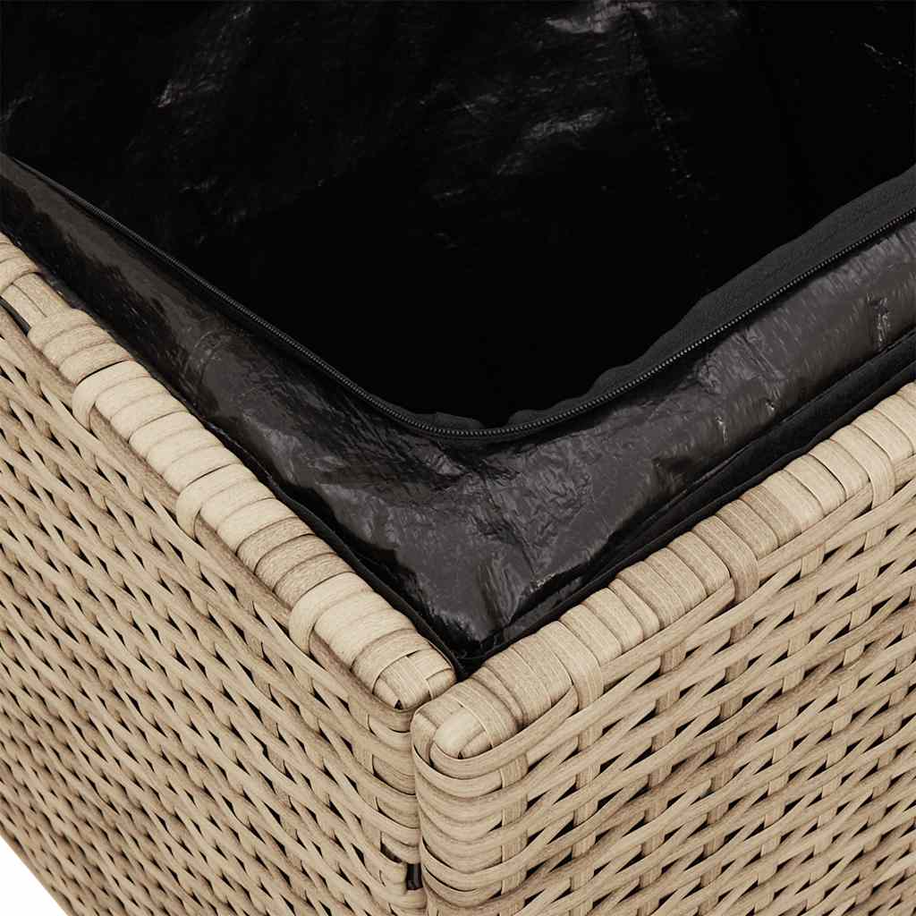 Sgabelli Giardino con Cuscini 4pz Beige 40x40x43 cm Polyrattan - homemem39