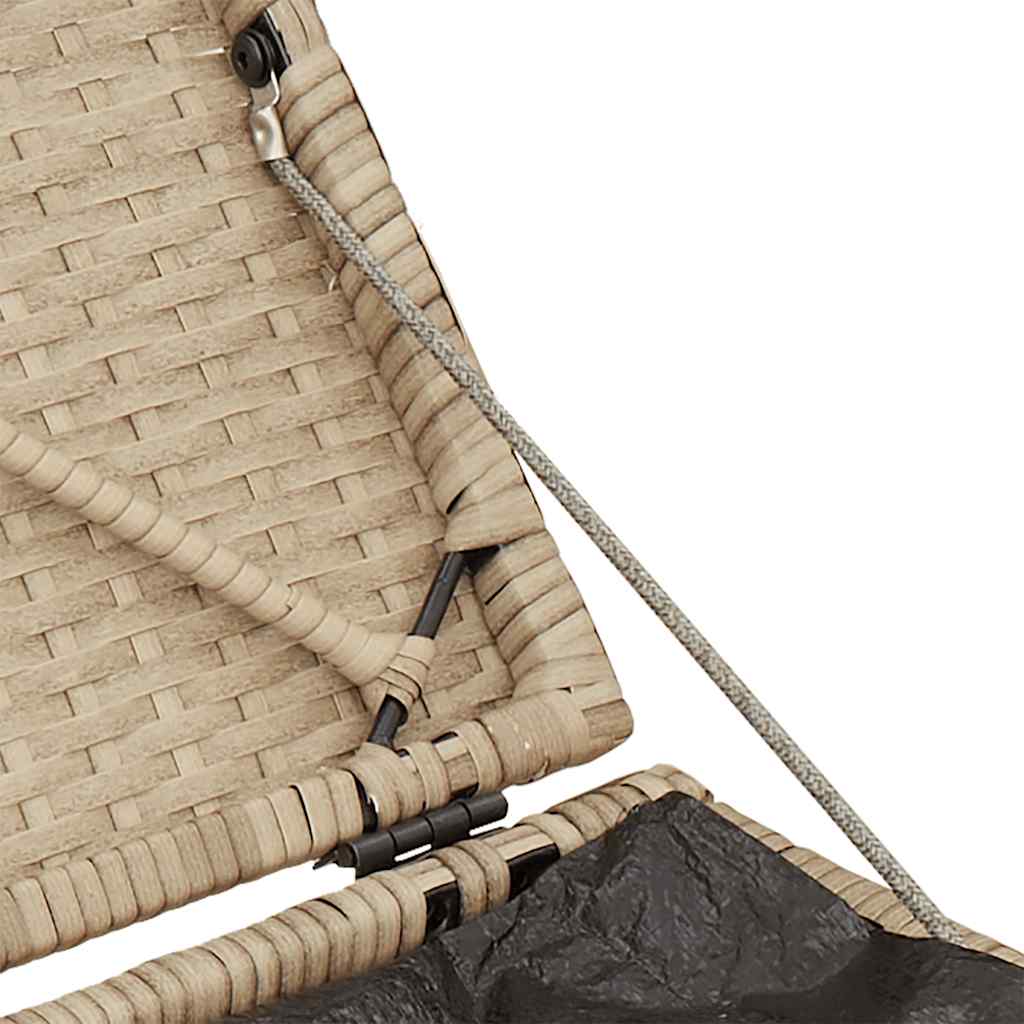 Sgabelli Giardino con Cuscini 4pz Beige 40x40x43 cm Polyrattan - homemem39