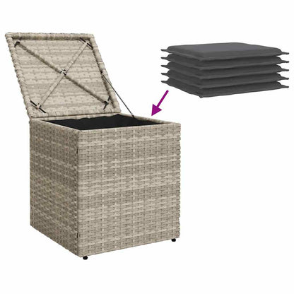 Sgabelli da Giardino con Cuscini 2 pz 40x40x43cm in Polyrattan